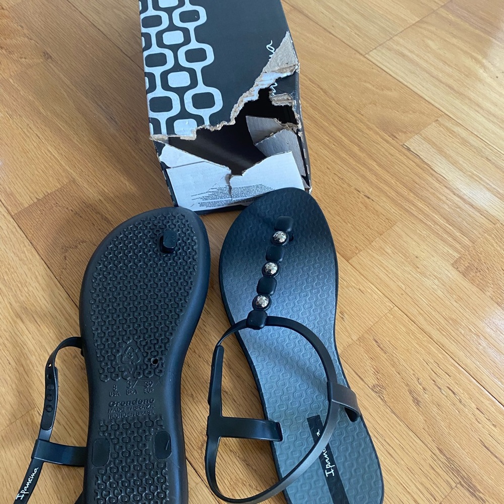 Impanema black sandals.  US Size 8